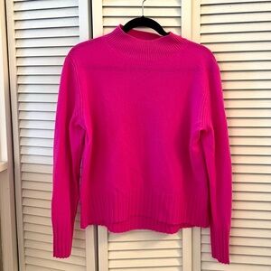 J. Crew 100% cashmere pink mock neck turtleneck size M
